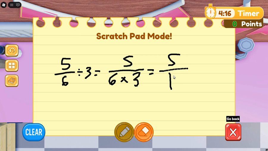 Ottodot game task for practising fraction and word-problem thinking
